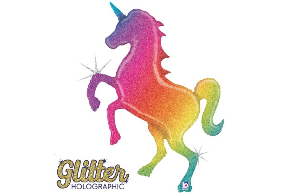 Unicorn - Glitter Rainbow - 110 x 80cm - Grabo
