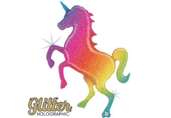 Unicorn - Glitter Rainbow - 110 x 80cm - Grabo