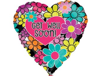 Heart - Get Well Soon - 18 inch - 5 stuks