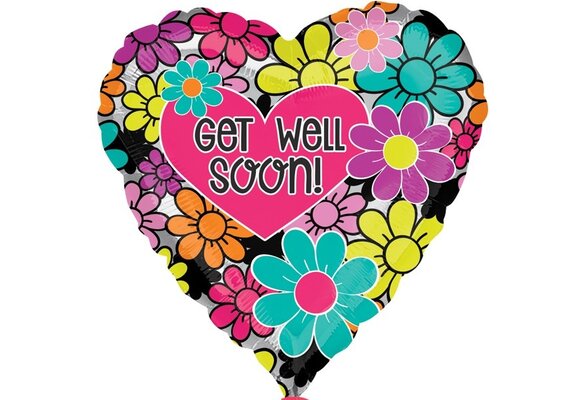 Heart - Get Well Soon - 18 inch - 5 stuks