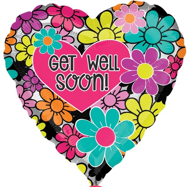 Heart - Get Well Soon - 18 inch - 5 stuks