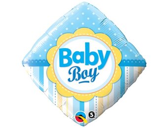 Baby Boy Dots & Stripes - 18 inch - Qualatex