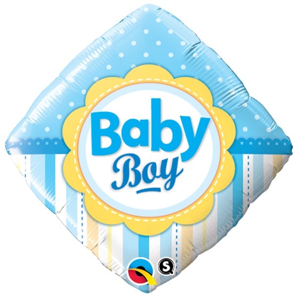 Baby Boy Dots & Stripes - 18 inch - Qualatex