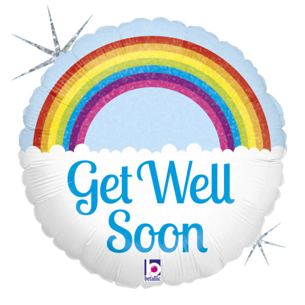MICRO - Get Well Soon Rainbow - 9inch - Betallic - 5 count