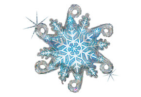 Snowflake Linky - Holographic - 38 inch - Grabo