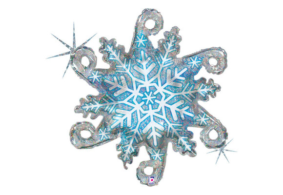 Snowflake Linky - Holographic - 38 inch - Grabo