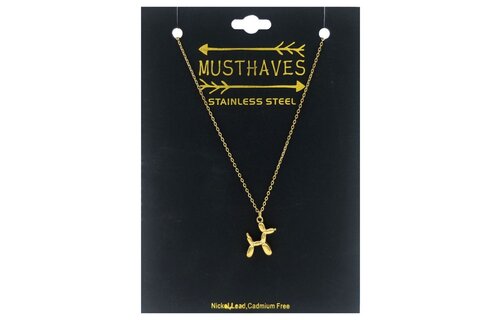 Ketting Ballonhondje - GOUD