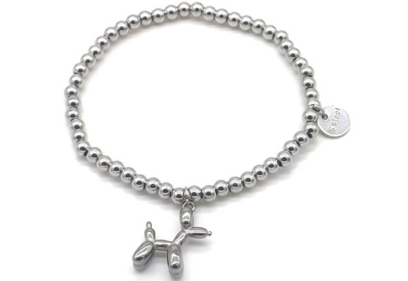 Armband Ballonhondje - ZILVER