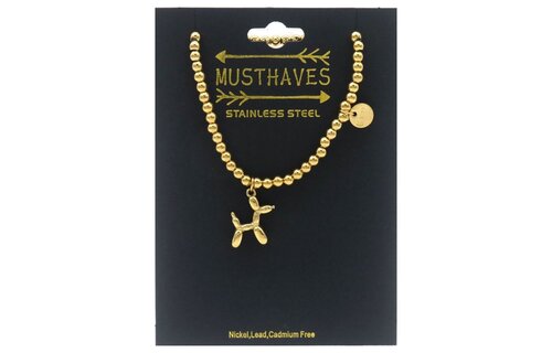 Armband Ballonhondje - GOUD