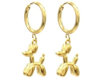 Oorbellen Ballonhondje - GOUD