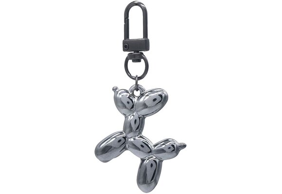 Sleutelhanger Ballonhondje - 5cm - ZILVER