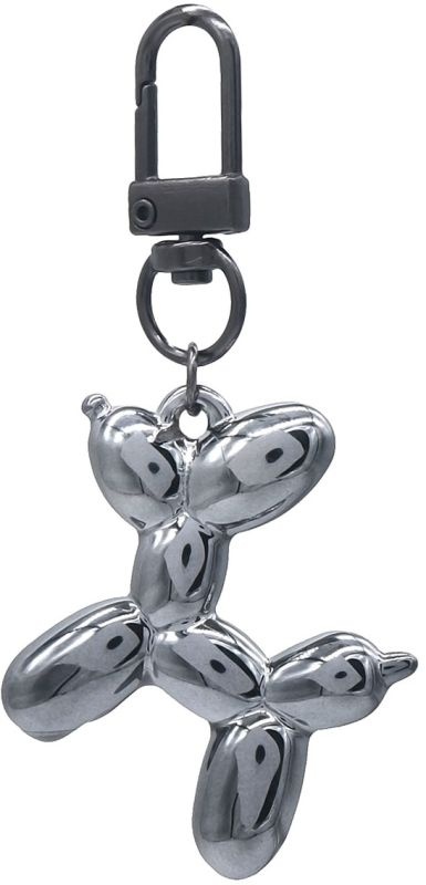 Sleutelhanger Ballonhondje - 5cm - ZILVER