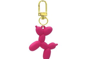 Sleutelhanger Ballonhondje - 5cm - FUCHSIA