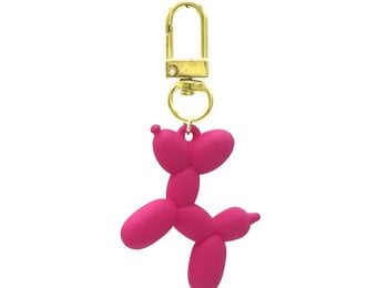 Sleutelhanger Ballonhondje - 5cm - FUCHSIA