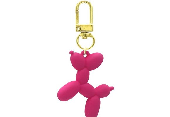 Sleutelhanger Ballonhondje - 5cm - FUCHSIA
