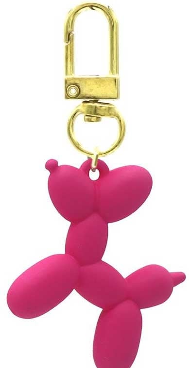Sleutelhanger Ballonhondje - 5cm - FUCHSIA