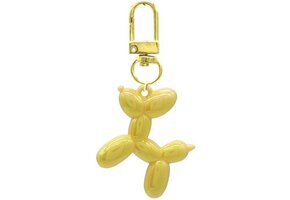 Sleutelhanger Ballonhondje - 5cm - GEEL