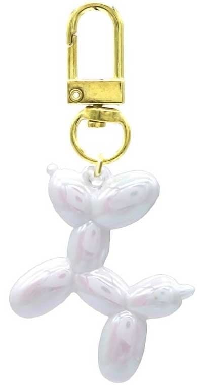 Sleutelhanger Ballonhondje - 5cm - WIT