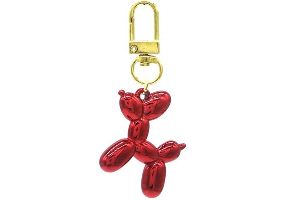 Sleutelhanger Ballonhondje - 5cm - ROOD