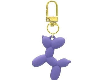 Sleutelhanger Ballonhondje - 5cm - PAARS