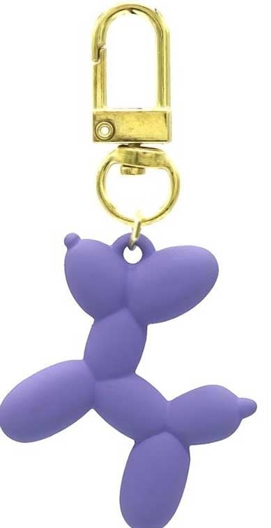 Sleutelhanger Ballonhondje - 5cm - PAARS