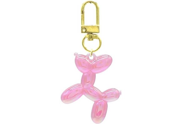 Sleutelhanger Ballonhondje - 5cm - ROZE
