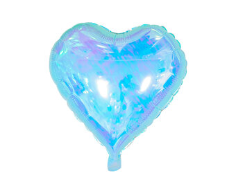 Heart - Ice Crystal Blue - 18 inch