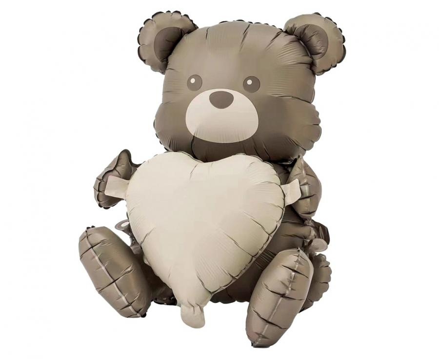 Sitting Bear - 3D - Grey Tone - 55x41x33 cm