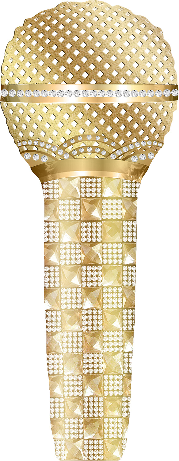 Microphone - Gold - 33 inch