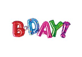 Happy & B-Day - Multicolored - 95cm x 35cm & 82cm