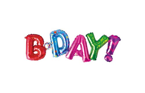 Happy & B-Day - Multicolored - 95cm x 35cm & 82cm