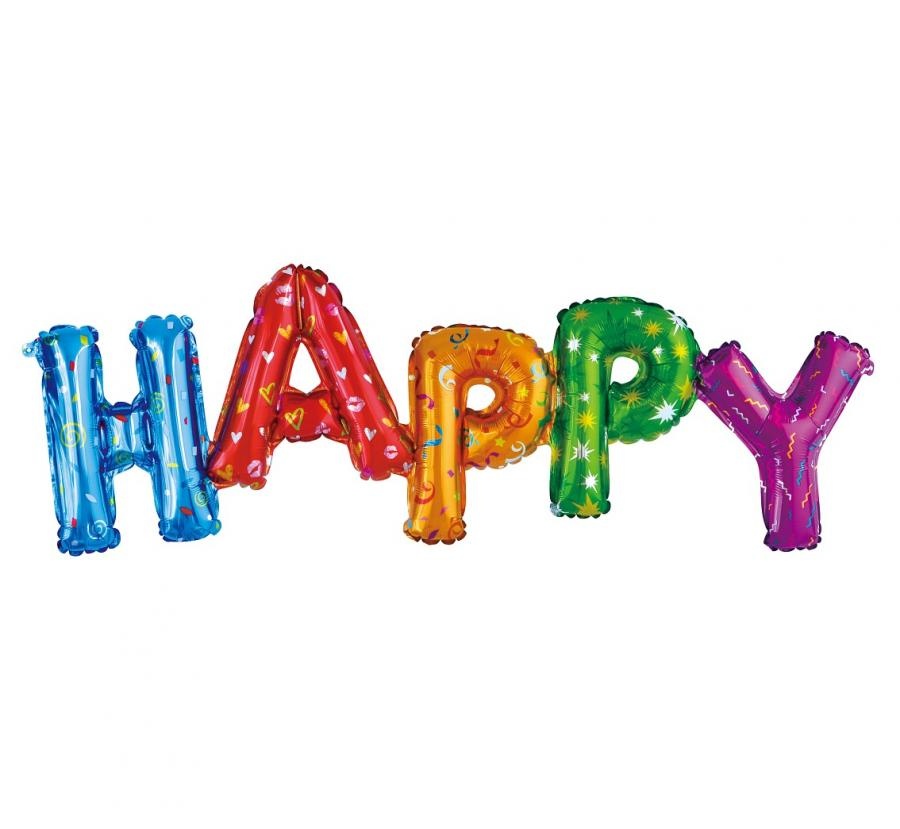 Happy & B-Day - Multicolored - 95cm x 35cm & 82cm