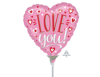 MICRO - HEART  I Love You small hearts - 9 inch - Anagram