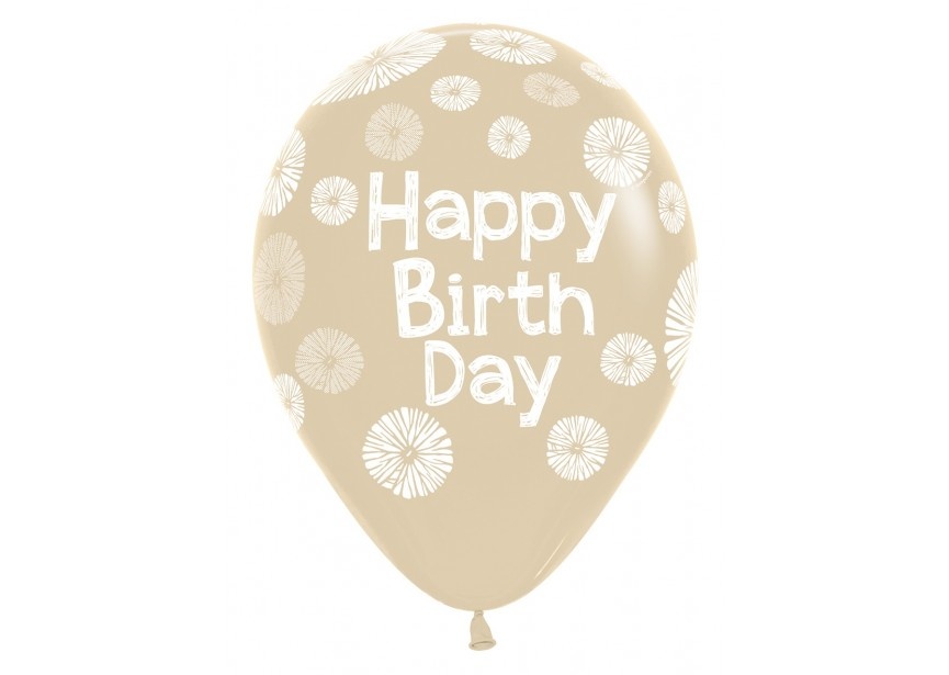 Sempertex 12 inch  - Happy Birthday - Citrus/Orange Assortment - 25 pieces