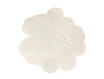 SALE > Confetti 25mm - White - 100gr Vlamwerend