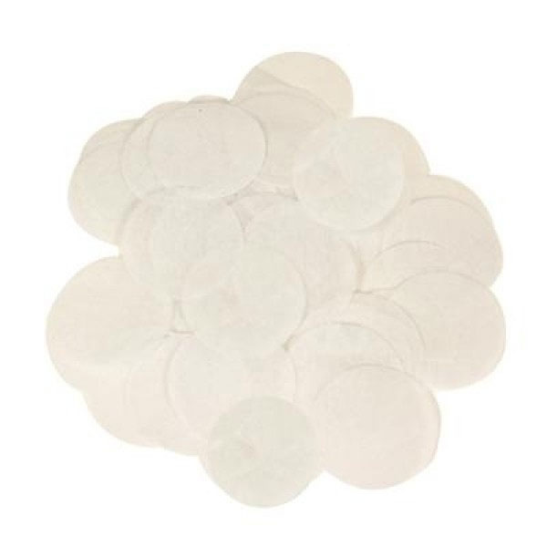Confetti 25mm - White - 100gr Vlamwerend