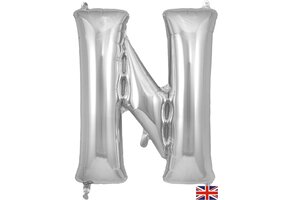 Letter Silver - N - Oaktree  34 inch