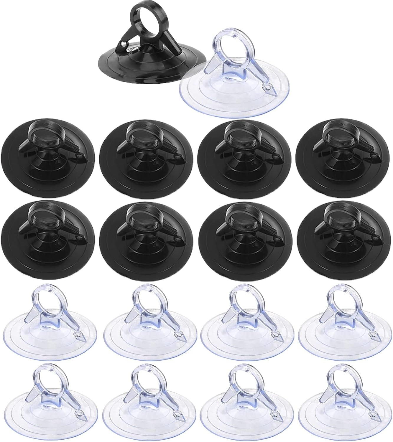 Zuignap - 4,5 cm - incl haak - 60 stuks