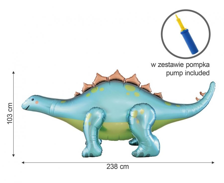 Stegosaurus - 238x91x103 cm - incl handpomp