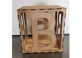 Houten Box met letter - 40 x 40cm