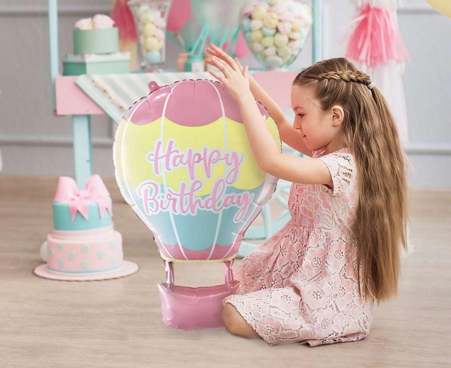 Happy Birthday - Hot Air Balloon - 40x60 cm