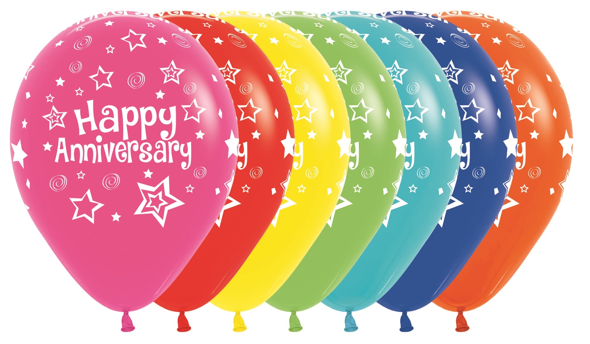 Sempertex 12 inch - Happy Anniversary - Assortiment - 25 pieces