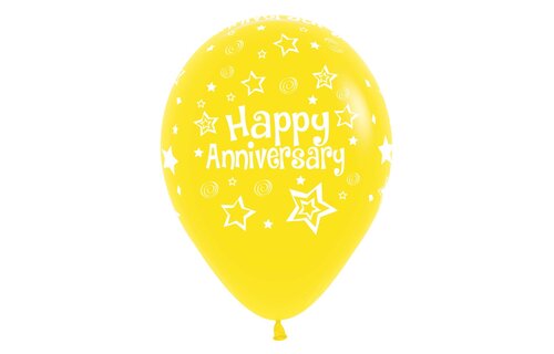 Sempertex 12 inch - Happy Anniversary - Assortiment - 25 pieces