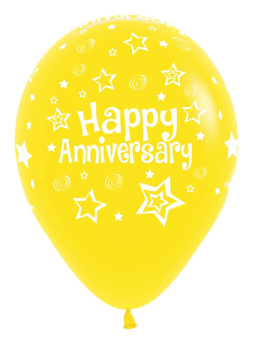 Sempertex 12 inch - Happy Anniversary - Assortiment - 25 pieces