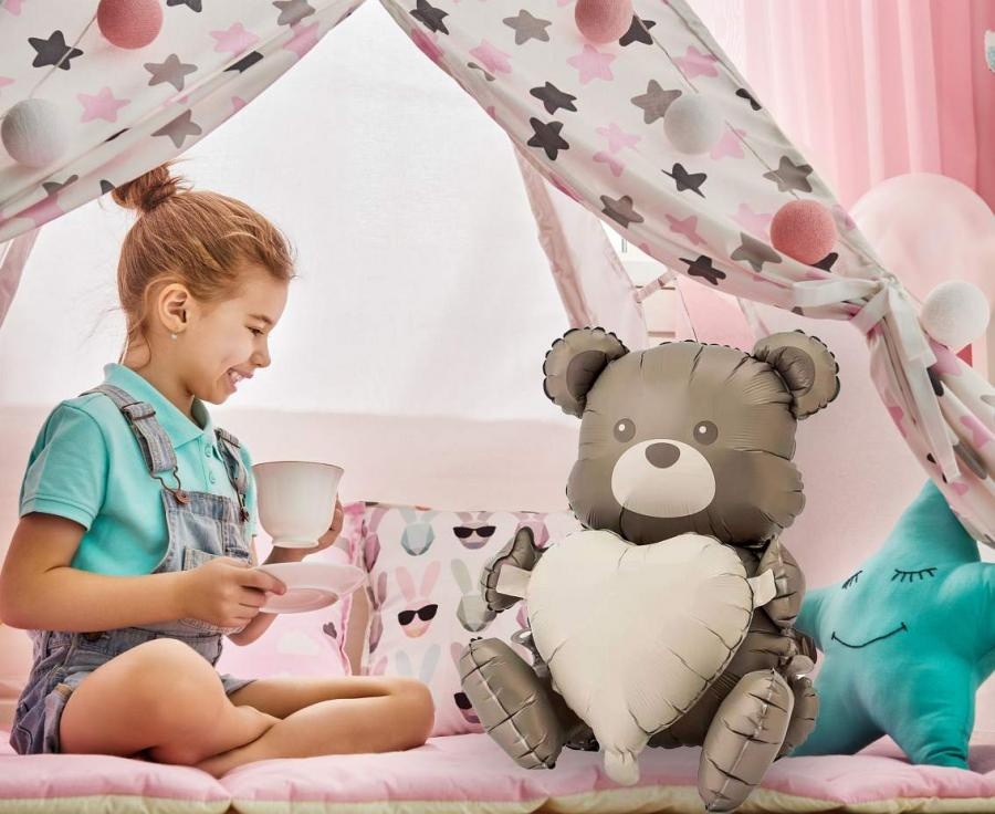 Sitting Bear - 3D - Grey Tone - 55x41x33 cm