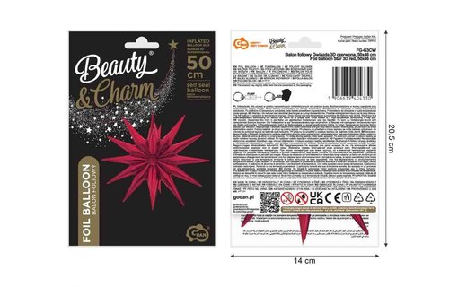 Magic Star - 3D Red - 50 x 46 cm