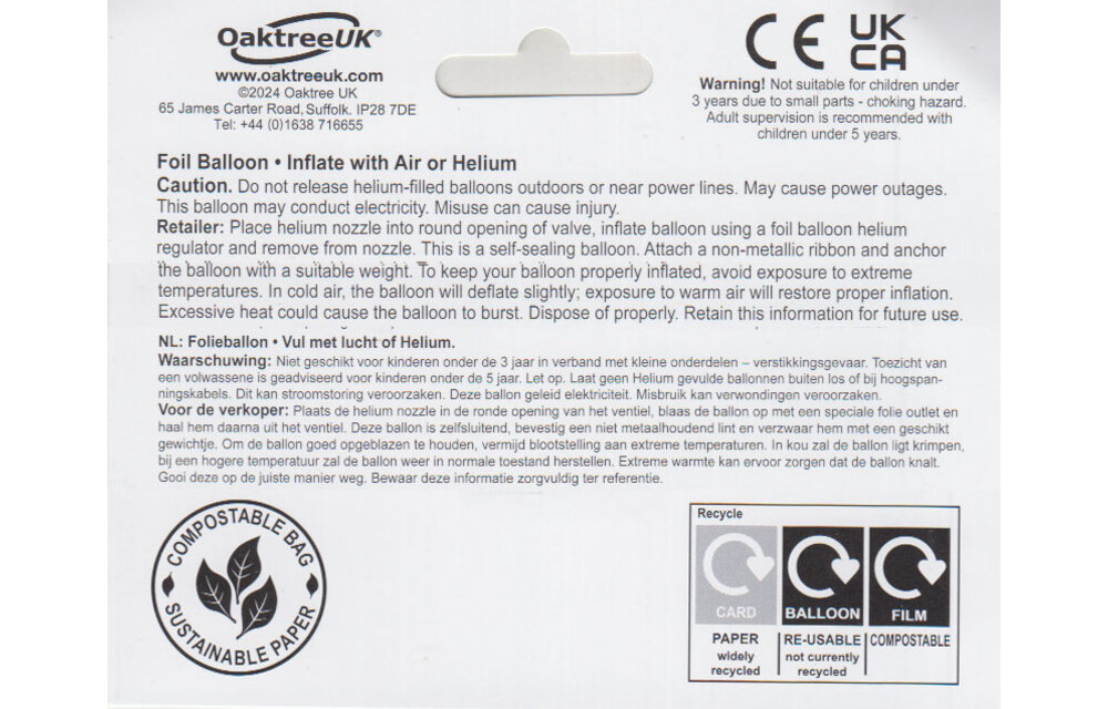 Sparkling Fizz - 50 - White/Rose Gold - 18 inch - Oaktree