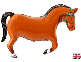 Paard/Horse - Bruin - 35 inch - Oaktree