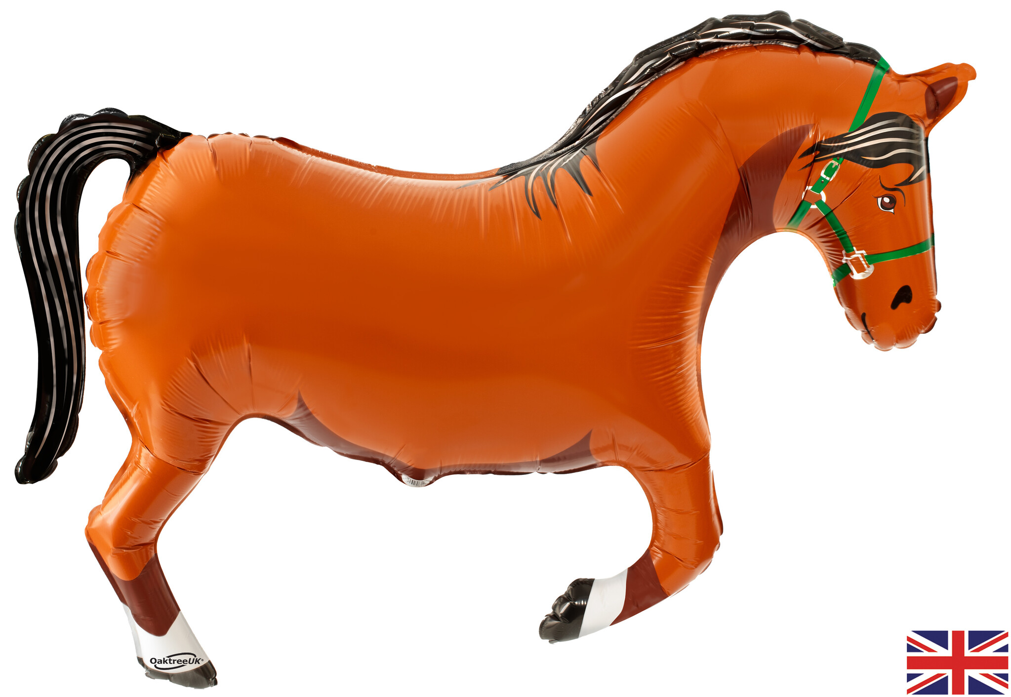 Paard/Horse - Bruin - 35 inch - Oaktree