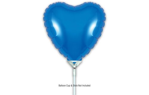 Heart - Blue - 9inch - verpakt 5stks - zelfsluitend